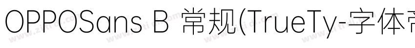 OPPOSans B 常规(TrueTy字体转换